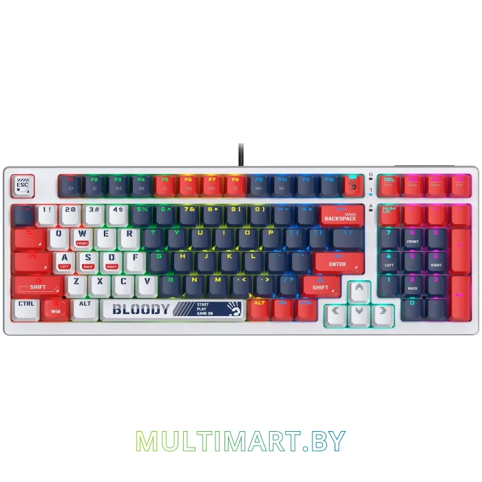 Клавиатура A4Tech Bloody S98 Sports Navy (Bloody BLMS Red)